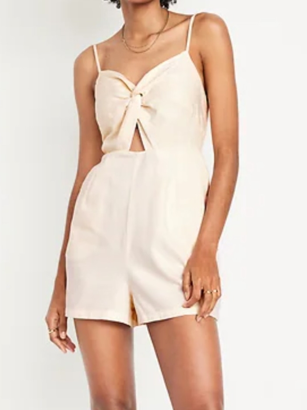 Old Navy Fit & Flare Twist-Front Cami Romper (Shorts)